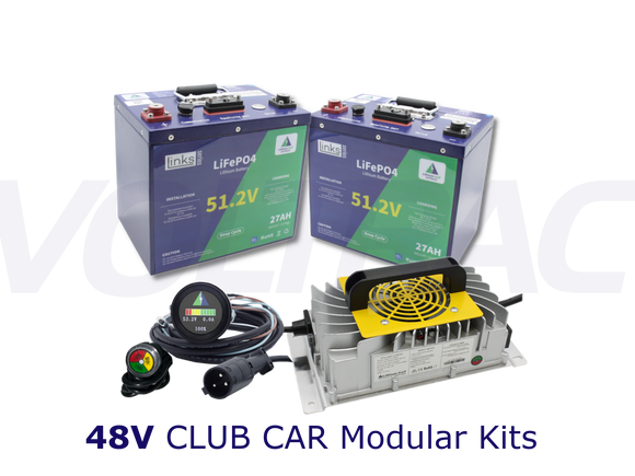Lithium Golf Cart Battery full conversion Kit 48V - Club Car Precedent, DS, Tempo & Onward. FREE Delivery